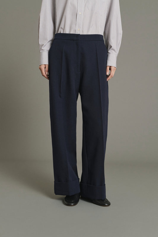 Hose Kobe – Navy – Wolle – Damen