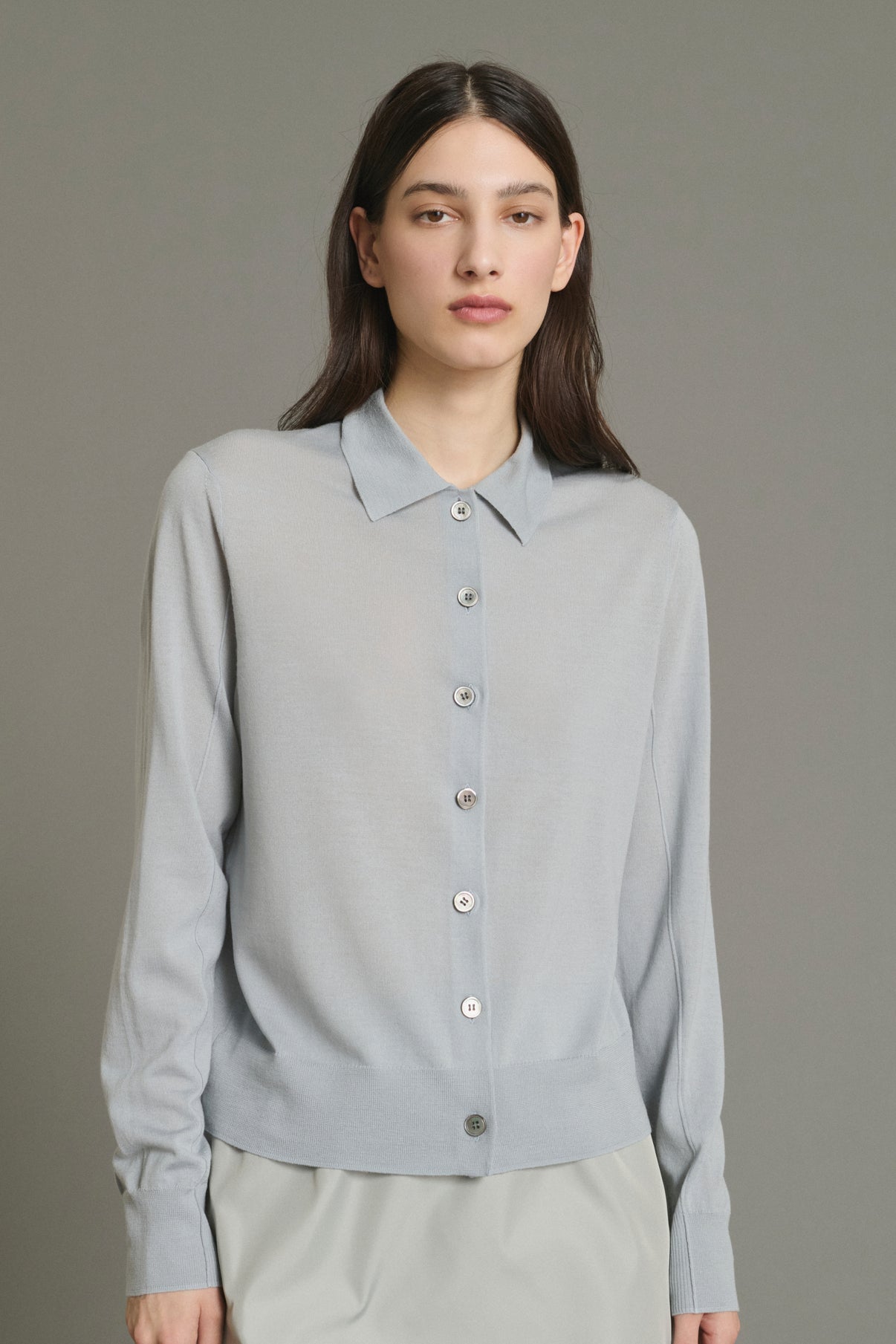 Cardigan Hailey - Hellblau - Merinowolle - Damen vue 3