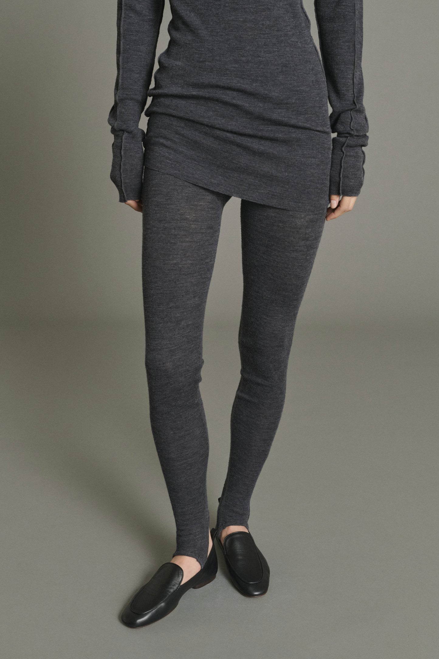Legging Jen – Anthrazitgrau – Wolle – Damen