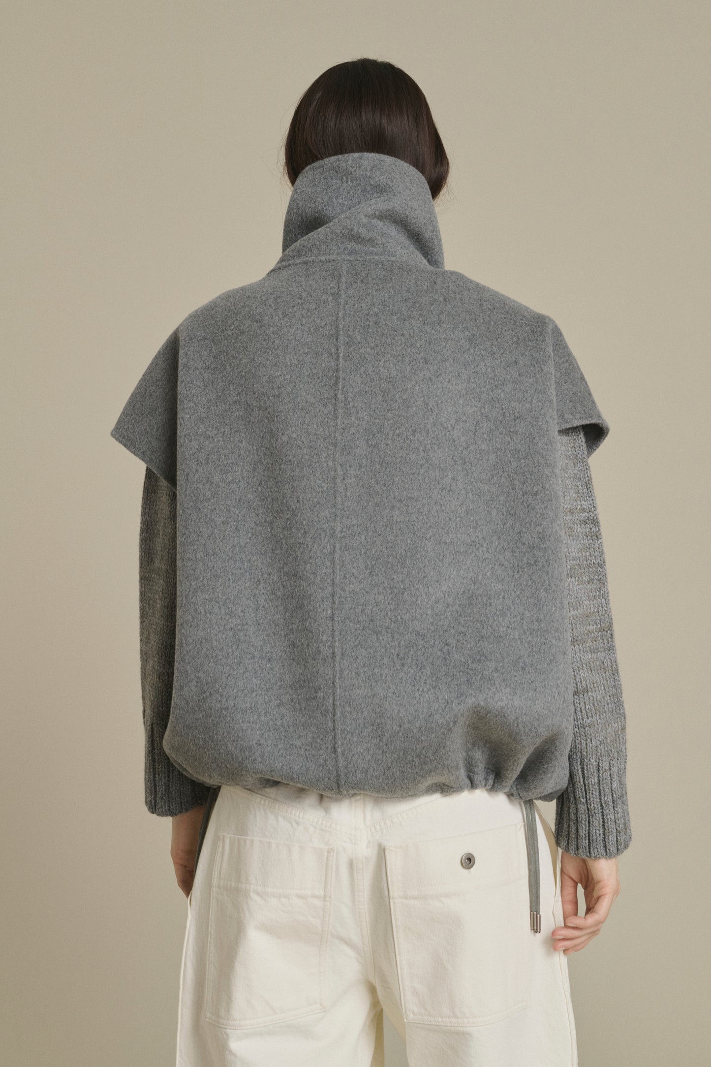 Jacket Juno - Light Grey - Wool - Women