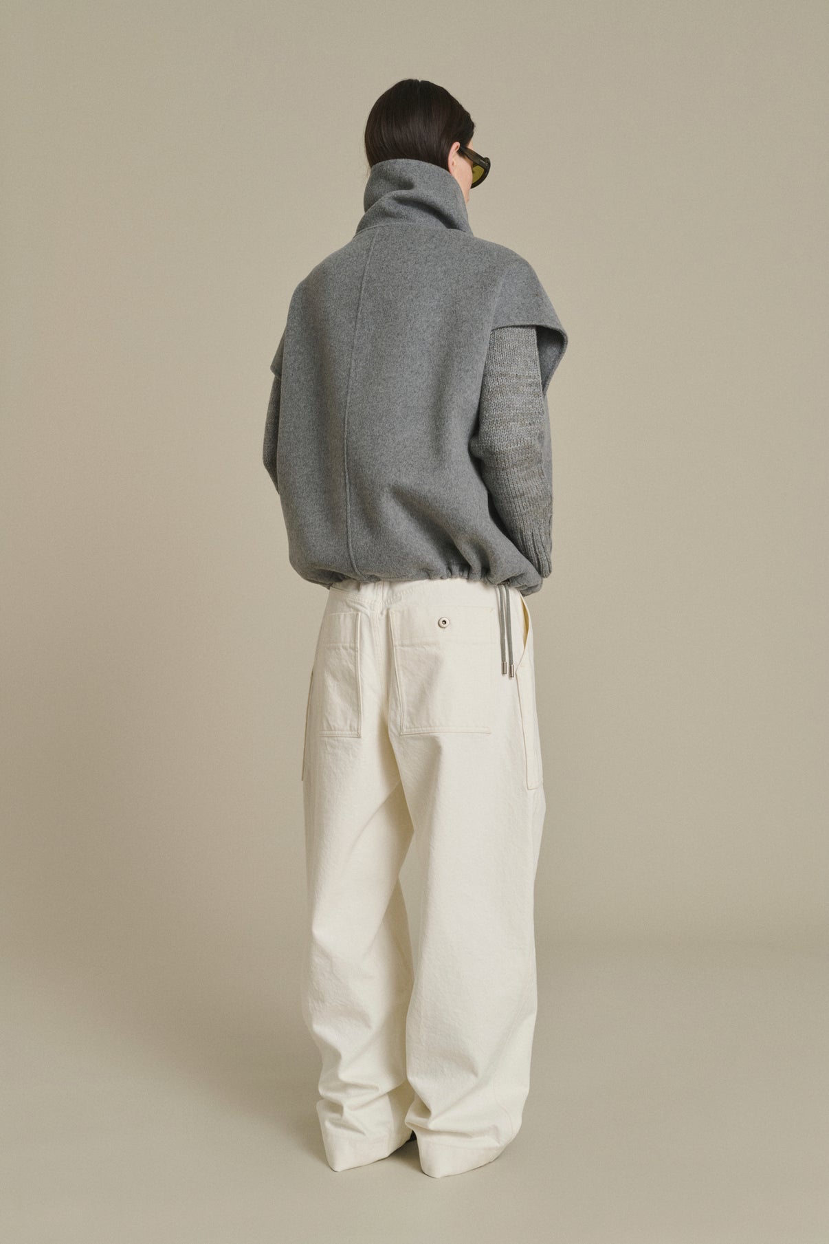Jacket Juno - Light Grey - Wool - Women vue 2
