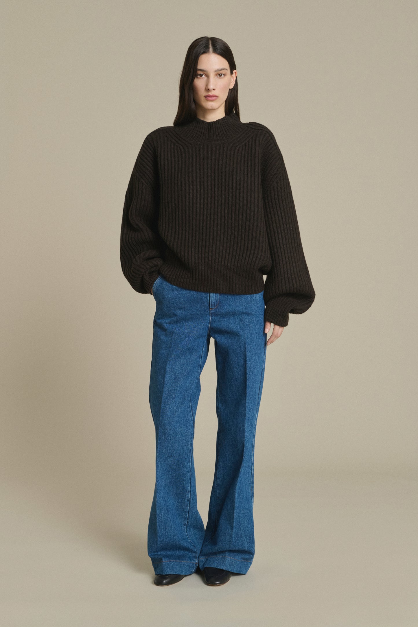 Jeans California – Blau Ausgewaschen Évasé Damen – Soeur