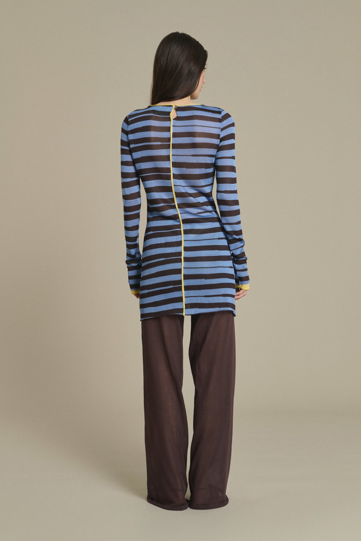 Kleid Momo mini gestreift Mokka und Himmelblau Soeur & TL180 - Soeur vue 5