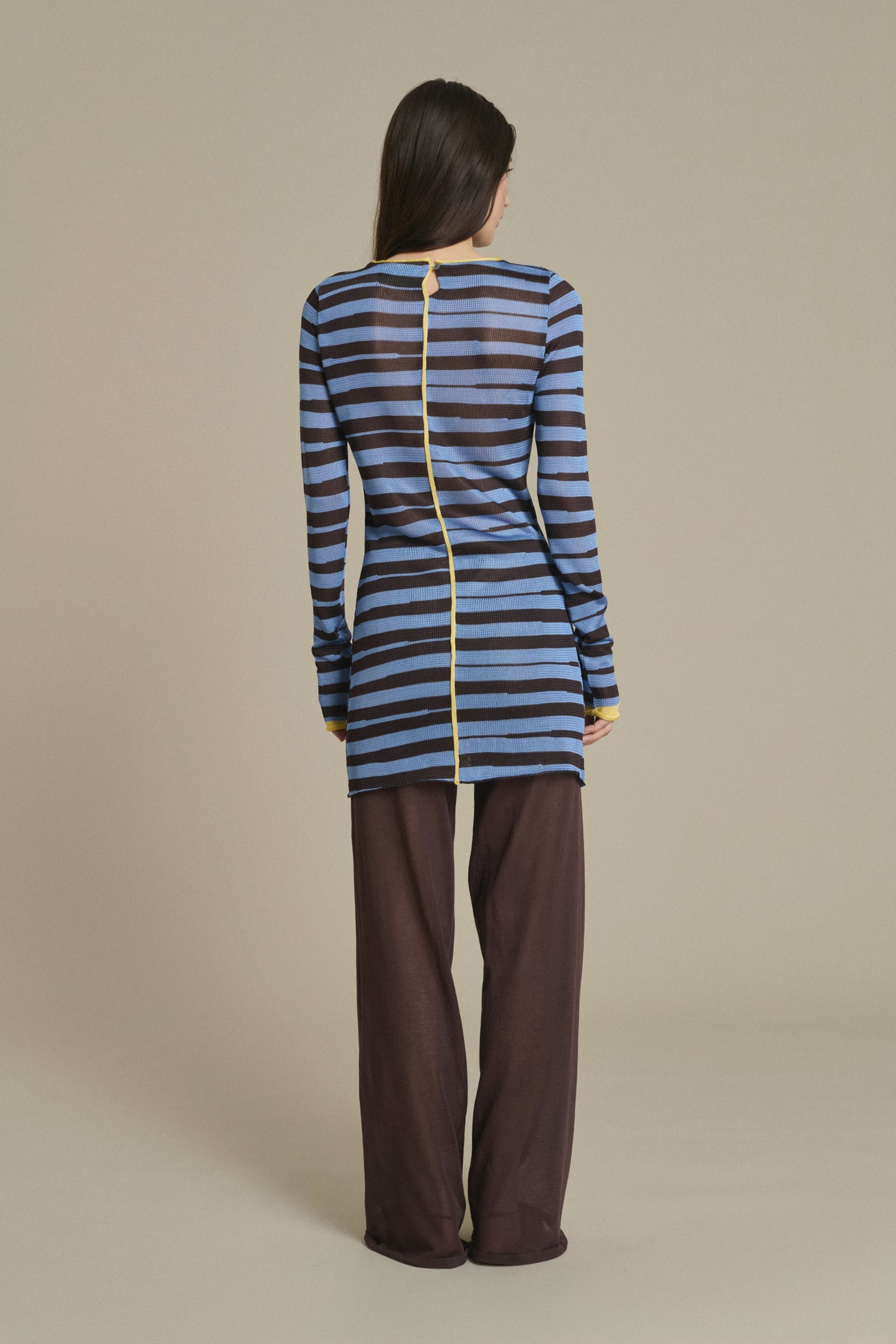 Kleid Momo mini gestreift Mokka und Himmelblau Soeur & TL180 - Soeur