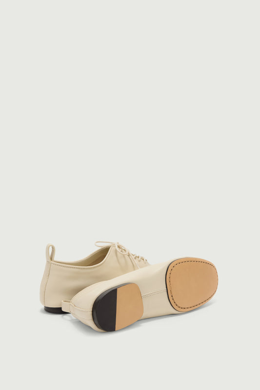 Derbies Orso – Elfenbein Weiches Leder Damen – Soeur