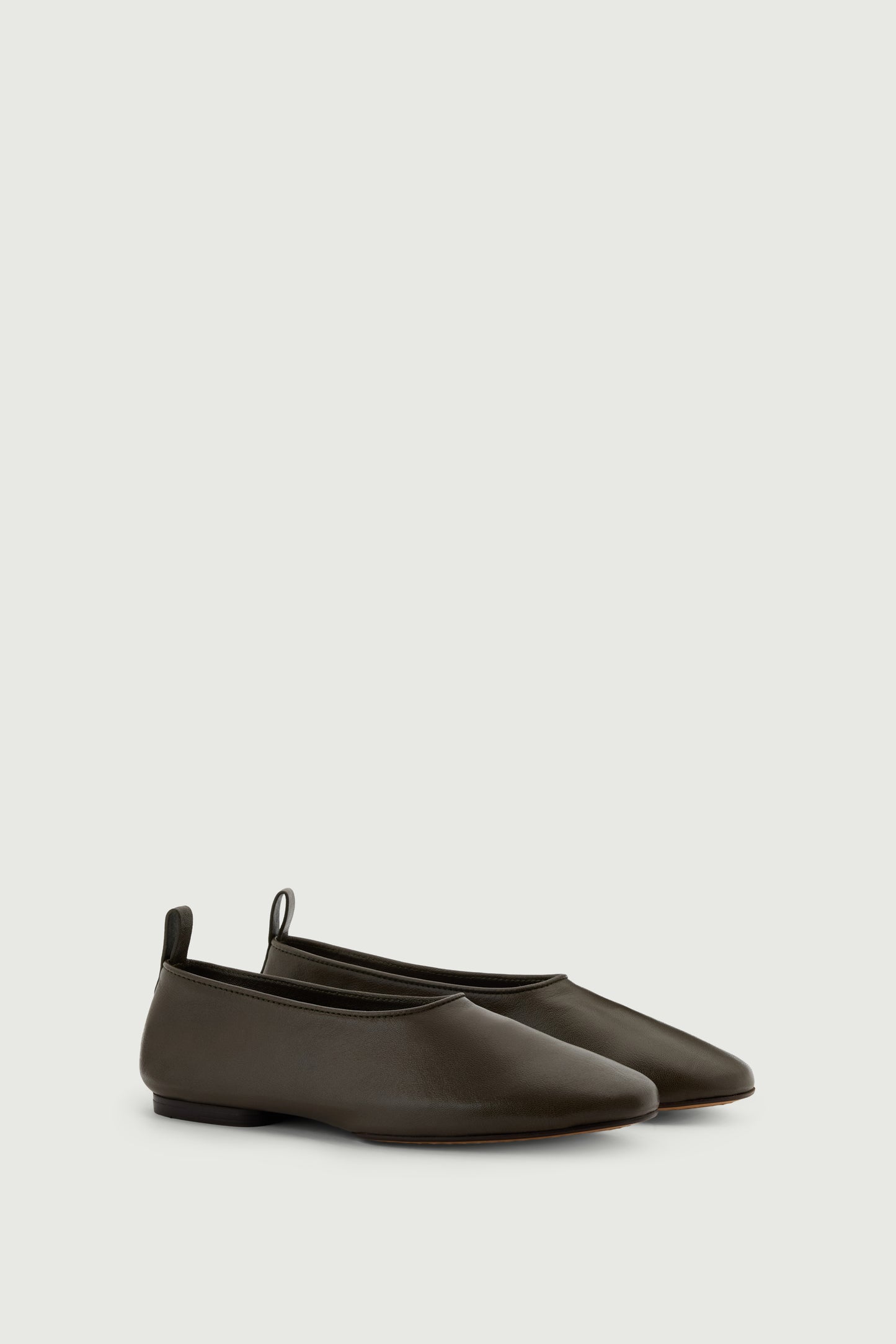 Ballerinas Bala – Dunkelkaki – Leder – Damen