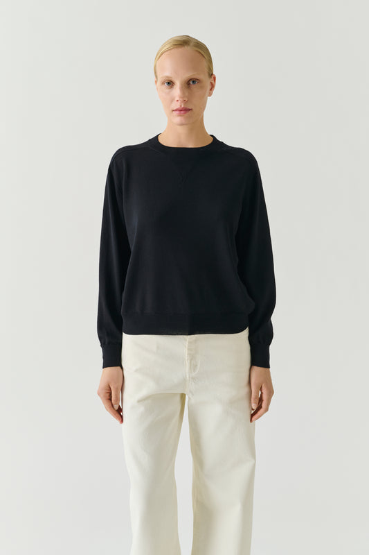 Pullover Pio – Schwarz – Merinowolle – Damen