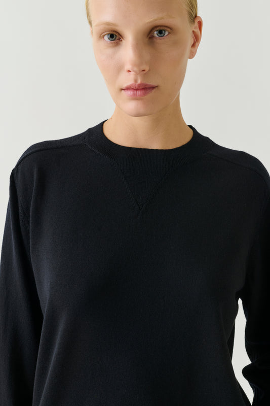 Pullover Pio – Schwarz – Merinowolle – Damen