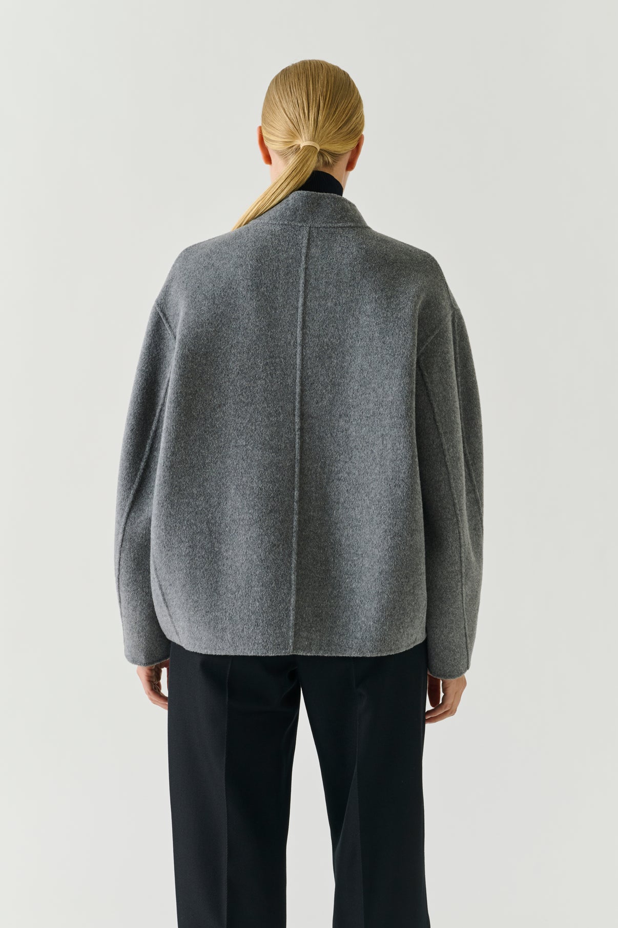 Windsor coat - Light Grey - Wool - Women vue 3