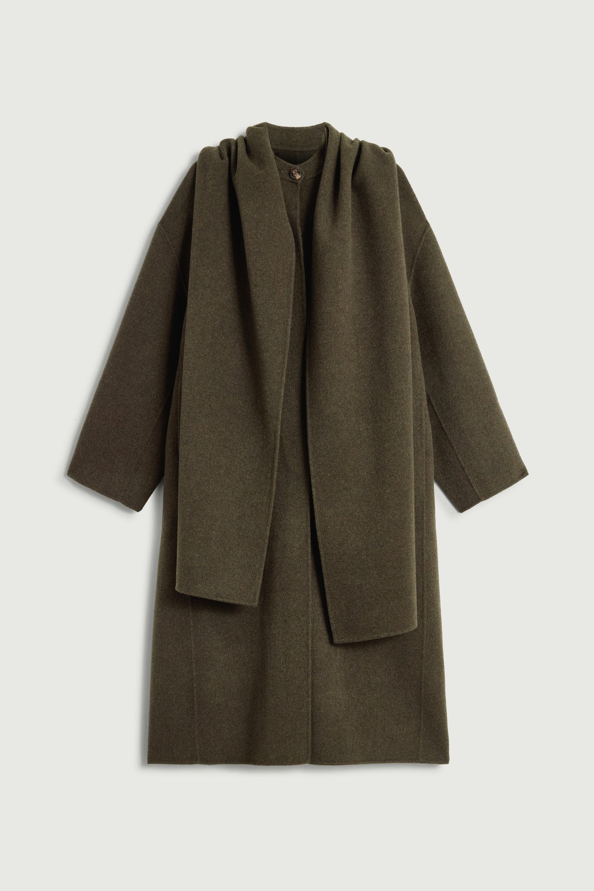 Finn coat - Khaki Marl - Wool - Women vue 7