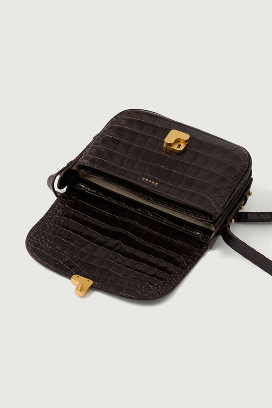 Sac Bellissima Mini - Marron Foncé - Cuir - Femme