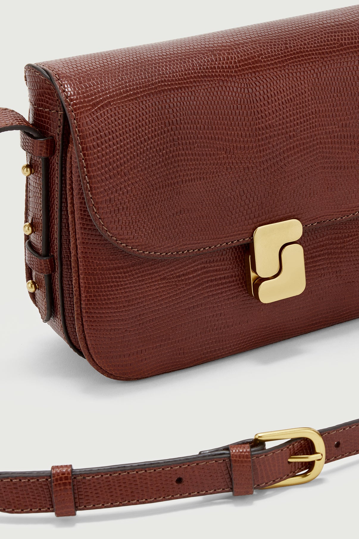 Tasche Bellissima Mini - Cognac - Leder - Damen vue 3