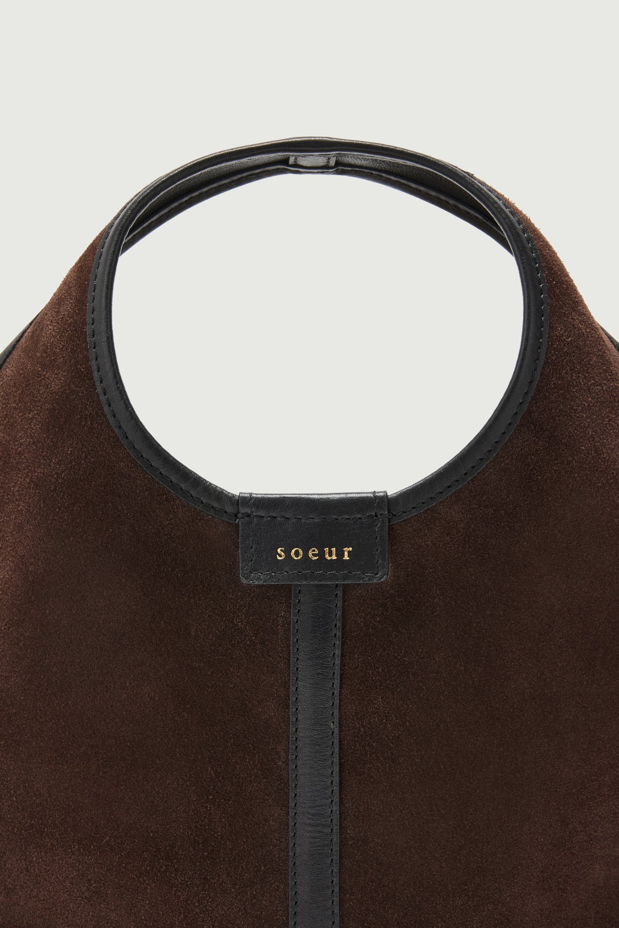 Tasche Douce Mini - Dunkelbraun - Leder - Damen vue 3