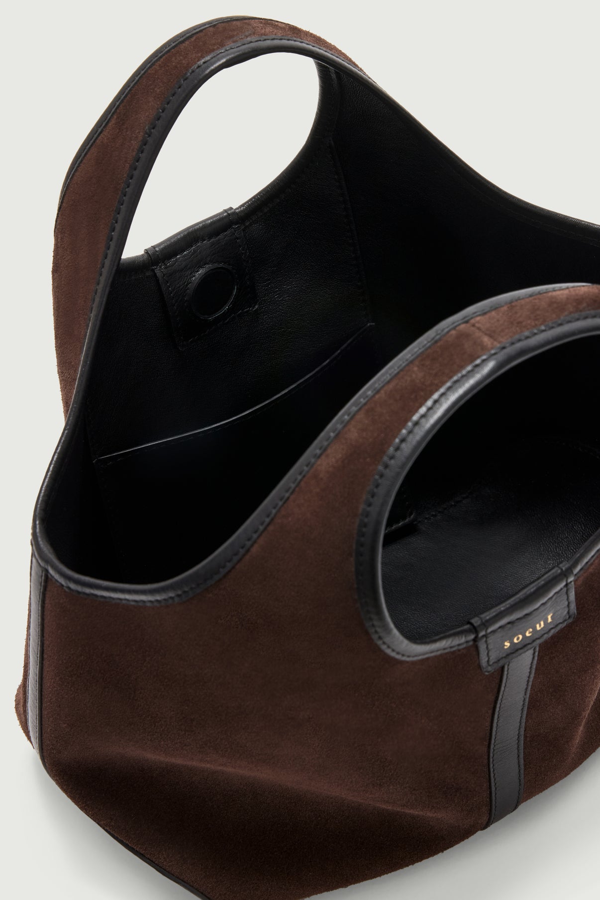 Tasche Douce Mini - Dunkelbraun - Leder - Damen vue 4