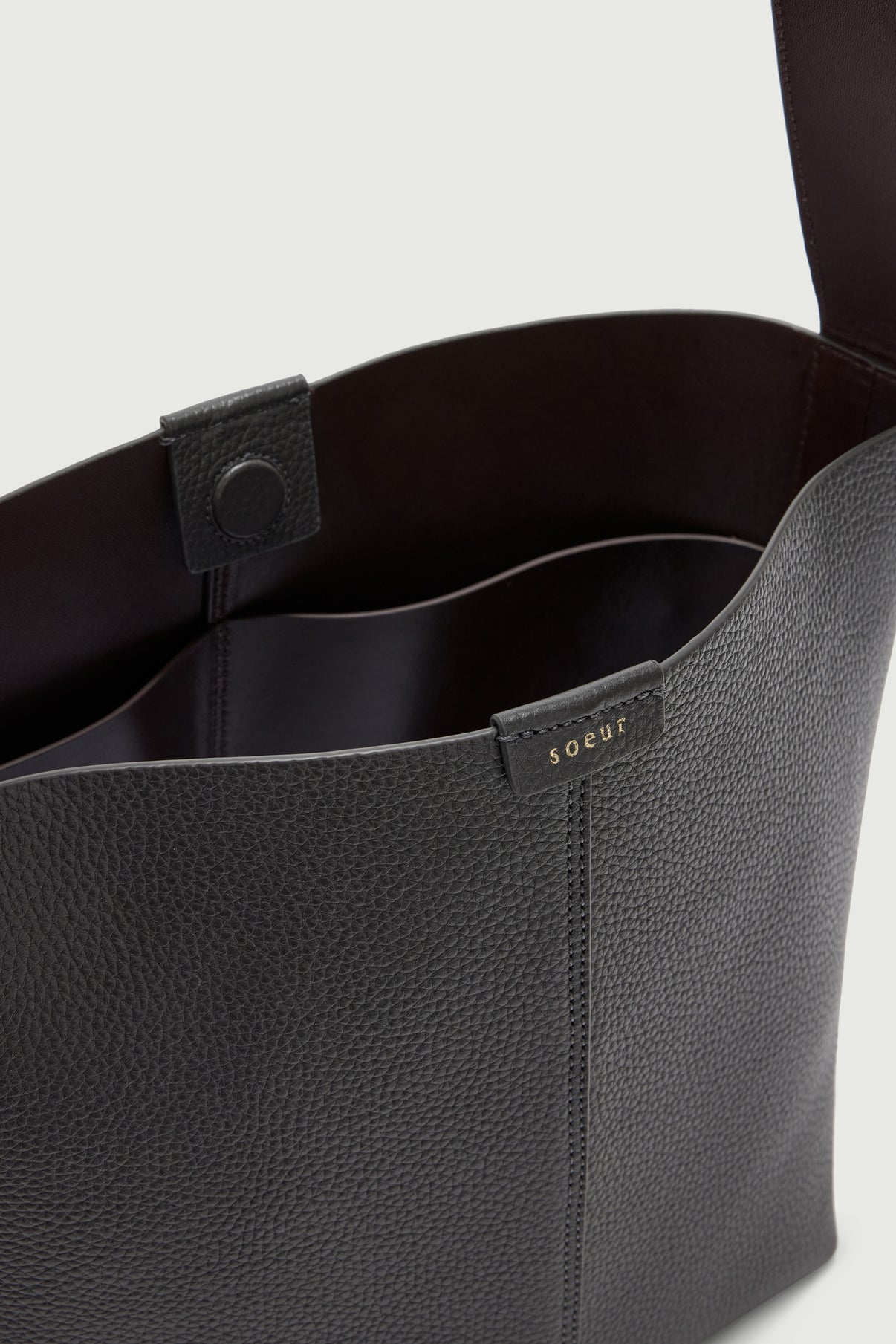 Tasche Saudade Mini - Stahl - Leder - Damen vue 4