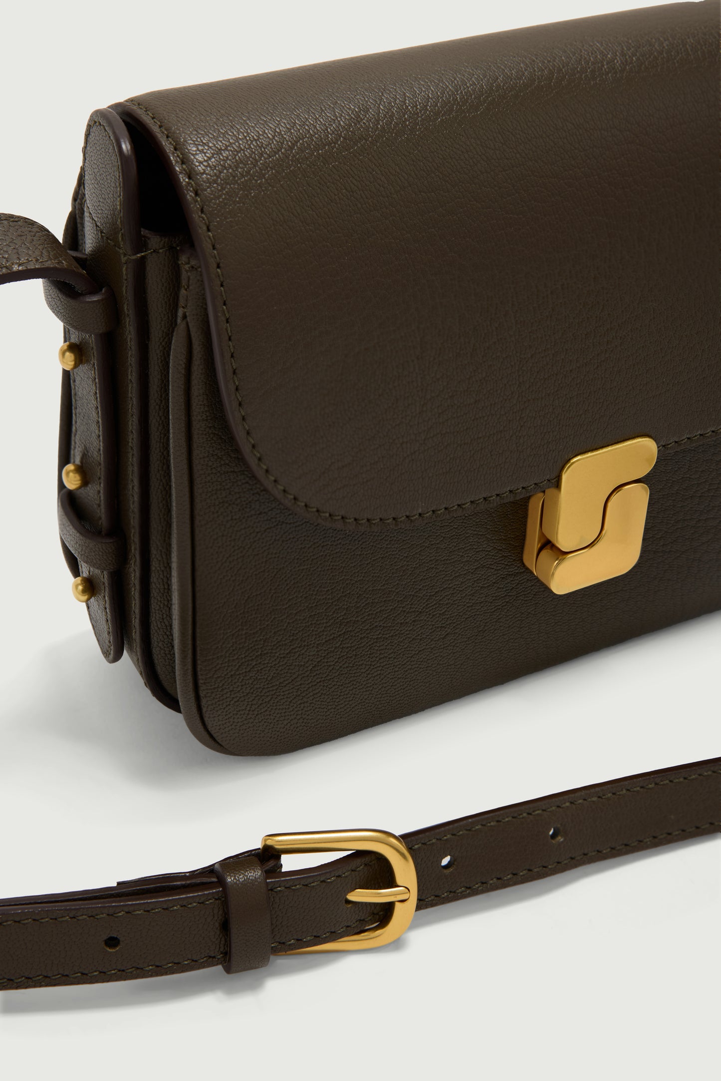 Tasche Bellissima Mini - Dunkelkhaki - Leder - Damen