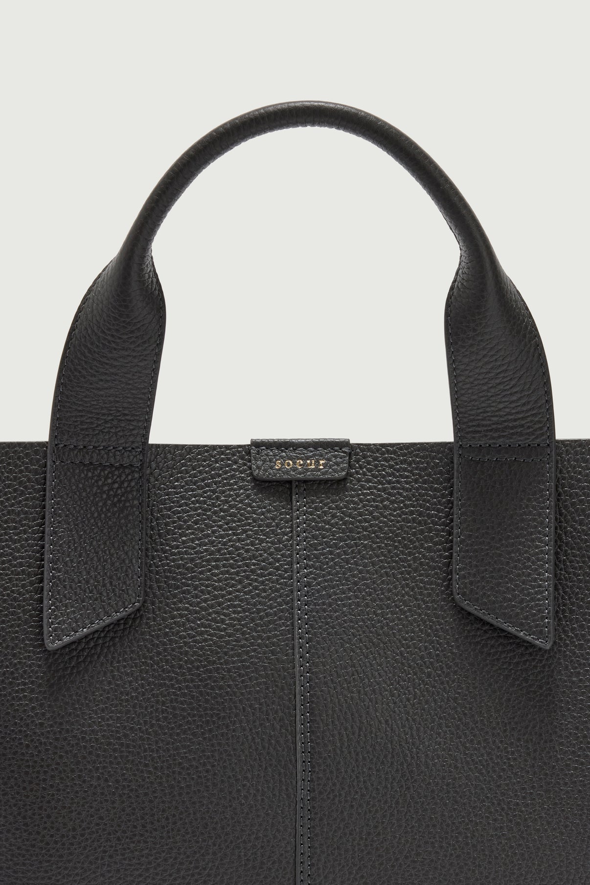 Tasche Suave - Stahl - Leder - Damen vue 3